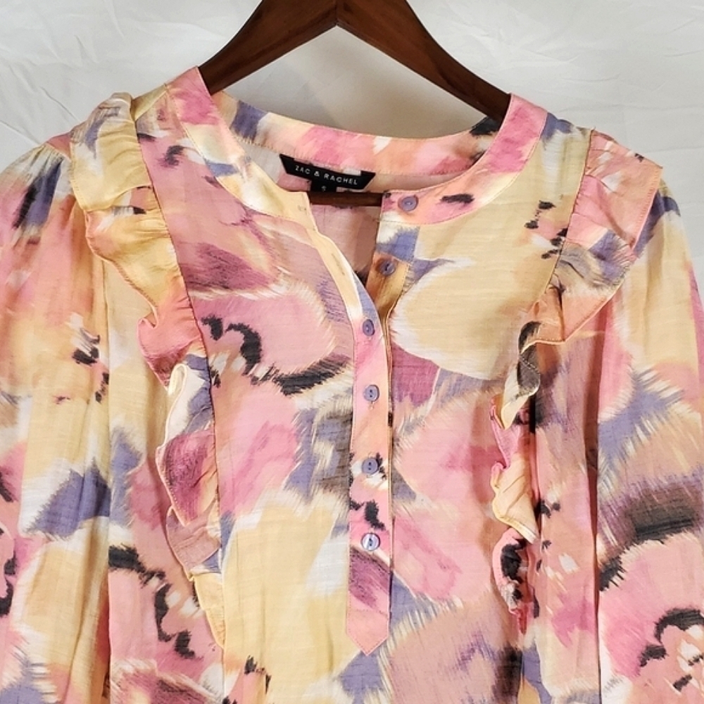 Zac & Rachel Floral Ruffle‎ Top - Picture 2 of 6